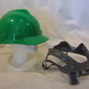 MSA BRAND V-GARD hard hat SAFETY MEDIUM Green NEW